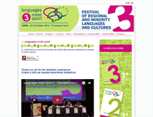 Tablet Screenshot of languagesmeetsport.eu